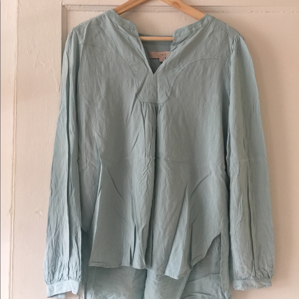 Light blue tunic top from LOFT